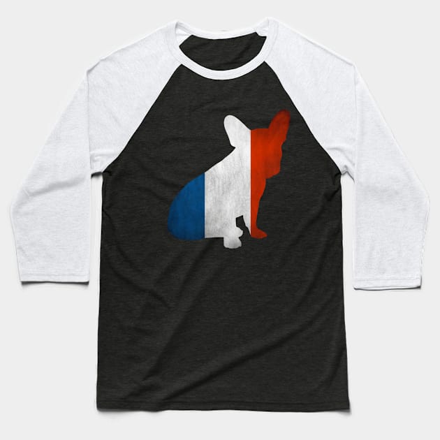 French Frenchie Baseball T-Shirt by DistractedGeek